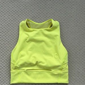 Lululemon Wunder Train Mesh Strap Tank Electric Lemon